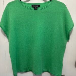 Tahari Spring Green Women's Cashmere cap sleeve Top